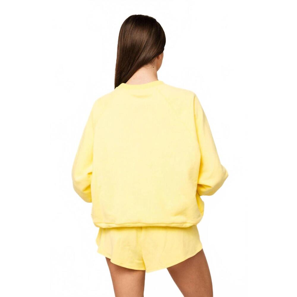 NEW QUEEN OF SPARKLES logo tie sweatshirt in yellow - Picture 3 of 4